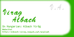 virag albach business card